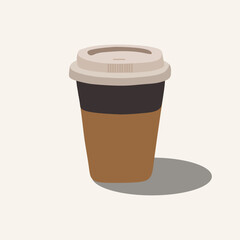 Coffee cup vector illustration espresso latte americano Takeaway cup 