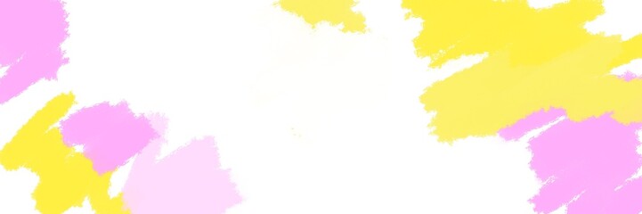 Abstract hand painted watercolor daub background. Brushed Painted Abstract Background. Brush stroked painting. Strokes of paint. 2D Illustration. Yellow and pink spots.