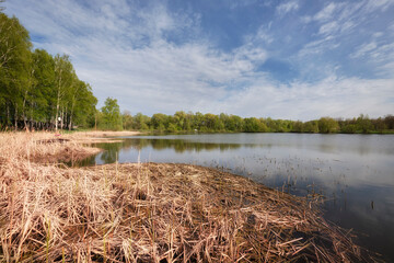 Colors of the evening sky over the lake