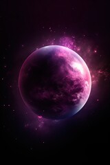 Obraz na płótnie Canvas Beyond the Veil: A Mysterious Purple Planet in the Unknown Universe of Fantasy Fiction. Generative AI