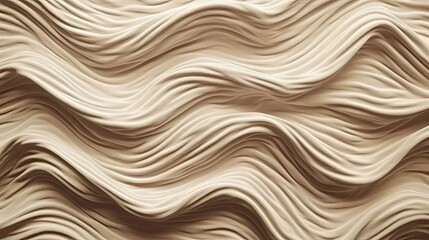 Luxurious Cream & White Rough Textured Wave Background of Cotton Cloth Fabric - Perfect for Retro Illustrations, Generative AI