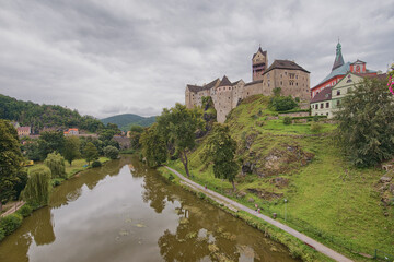 Naklejka premium schöner Ausblick auf Loket in Tschechien