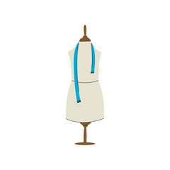 Obraz premium Mannequin isolated on white background. Textile industry concept. Vector illustration.