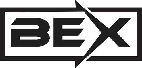 BEX latter logo, BEX  latter graphic design, template