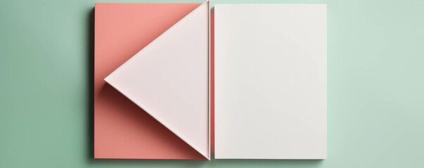 A bright white frame highlights the beauty of minimalism with two simple colors.. AI generation. Generative AI