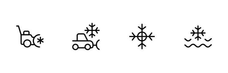 Snowflake icon, ice snow flat vector icon and illustration, graphic, editable stroke. Suitable for website design, logo, app, template, and ui ux.