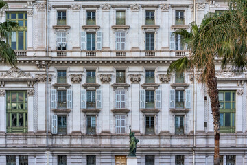 Colorful old building facade