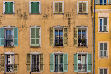 Fototapeta na wymiar Colorful old building facade