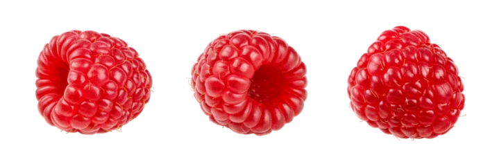 Poster Raspberries  isolated on transparent background © Anoly_D