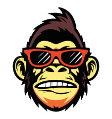 cool gorilla wearing glasses