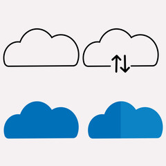 cloud icon for mobile apps and websites. vault symbol vector
