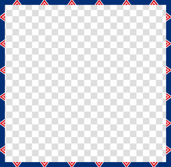 United states of America frame border transparent background template with blank, empty, copy space for images or texts. Vector illustration. 