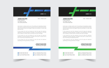 The Best Corporate Modern Letterhead Template Design. Abstract vector layout background set. Flyer Layout with Geometric, poster flyer pamphlet brochure cover design layout space for photo background