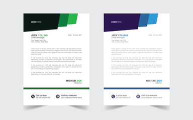 The Best Corporate Modern Letterhead Template Design. Abstract vector layout background set. Flyer Layout with Geometric, poster flyer pamphlet brochure cover design layout space for photo background