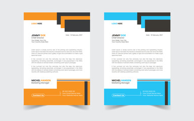 The Best Corporate Modern Letterhead Template Design. Abstract vector layout background set. Flyer Layout with Geometric, poster flyer pamphlet brochure cover design layout space for photo background