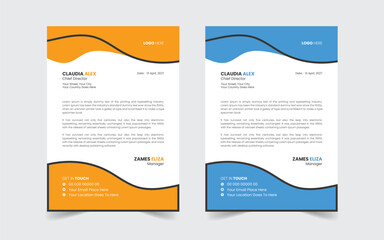 The Best Corporate Modern Letterhead Template Design. Abstract vector layout background set. Flyer Layout with Geometric, poster flyer pamphlet brochure cover design layout space for photo background