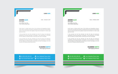 The Best Corporate Modern Letterhead Template Design. Abstract vector layout background set. Flyer Layout with Geometric, poster flyer pamphlet brochure cover design layout space for photo background