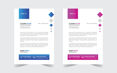 The Best Corporate Modern Letterhead Template Design. Abstract vector layout background set. Flyer Layout with Geometric, poster flyer pamphlet brochure cover design layout space for photo background