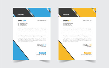 The Best Corporate Modern Letterhead Template Design. Abstract vector layout background set. Flyer Layout with Geometric, poster flyer pamphlet brochure cover design layout space for photo background