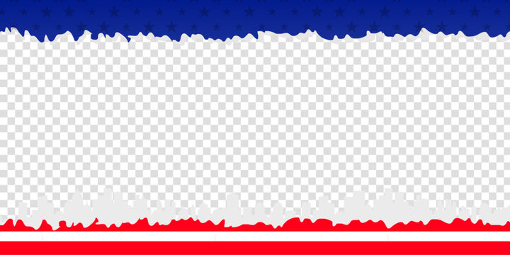 American grunge empty, blank, copy space background, poster, template with star and stripe. Vector design.