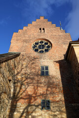 Architectural detail of Akershus Fortress building in the city center of Oslo, Norway, Europe	