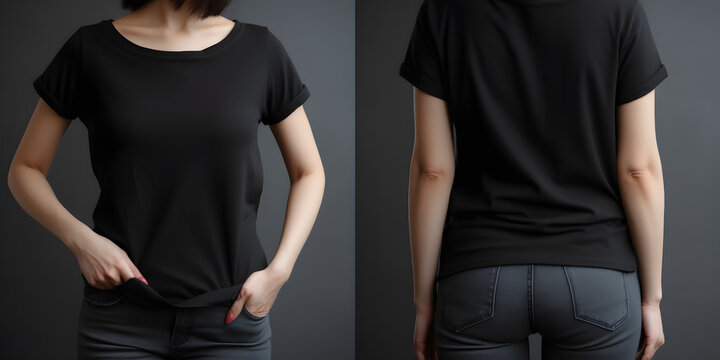 Black Tshirt Front Back Images – Browse 45,518 Stock Photos, Vectors, and  Video
