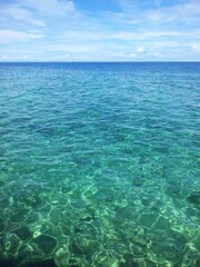 Fototapeta premium blue sea and sky horizon