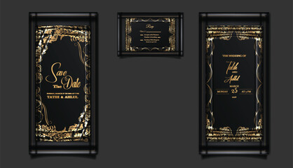 luxury wedding invitation cards set