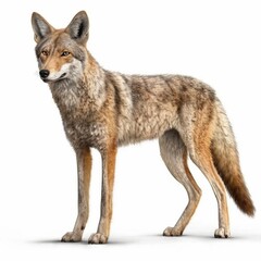 Coyote isolated on white background (Generative AI)