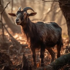 Goat in natural habitat (generative AI)