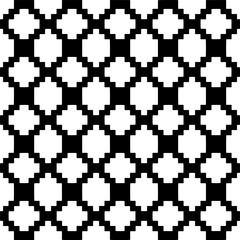 Seamless repeating pattern.  Black and white pattern for web page, textures, card, poster, fabric, textile.