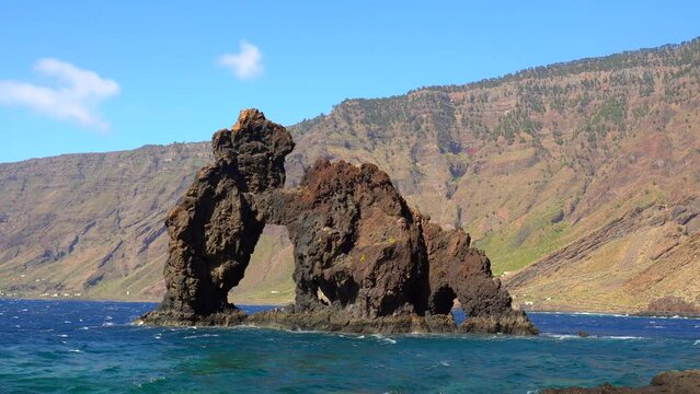 Volcanic stones at El Roque de la Bonanza in Las Playas bay on El Hierro island, Canary Islands, Spain