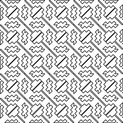 
Repeating patterns of lines.  Black and white pattern for web page, textures, card, poster, fabric, textile.