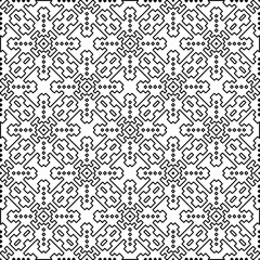 Repeating patterns of lines.  Black and white pattern for web page, textures, card, poster, fabric, textile.