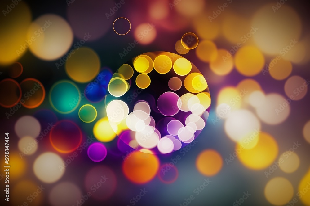 Poster defocused circular facula abstract background - generative ai
