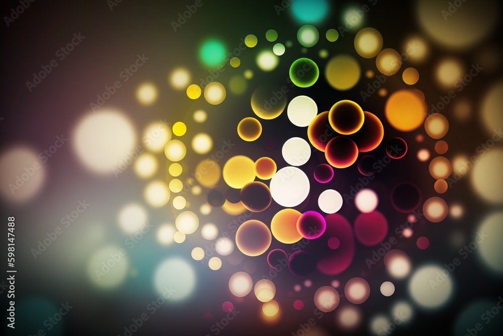 Poster colorful defocused circular facula abstract background - generative ai