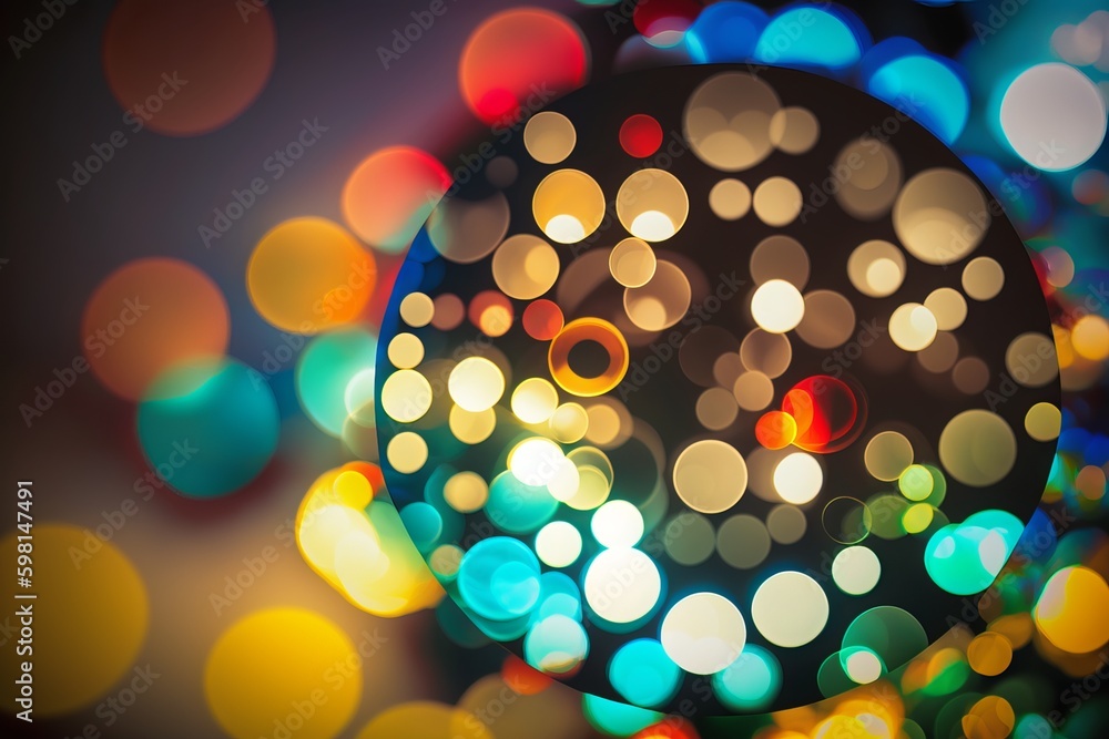 Poster defocused circular facula abstract background - generative ai
