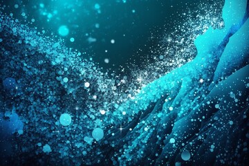 Elegant Blue Glitter Background Illustration - Generative AI