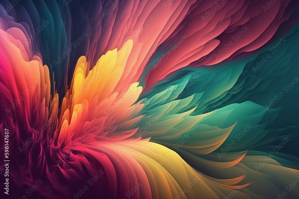 Aufkleber abstract smooth colorful graphic design - generative ai