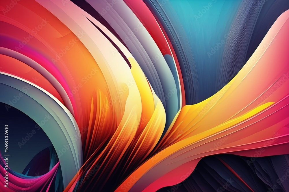 Poster colorful digital design texture for modern art background - generative ai