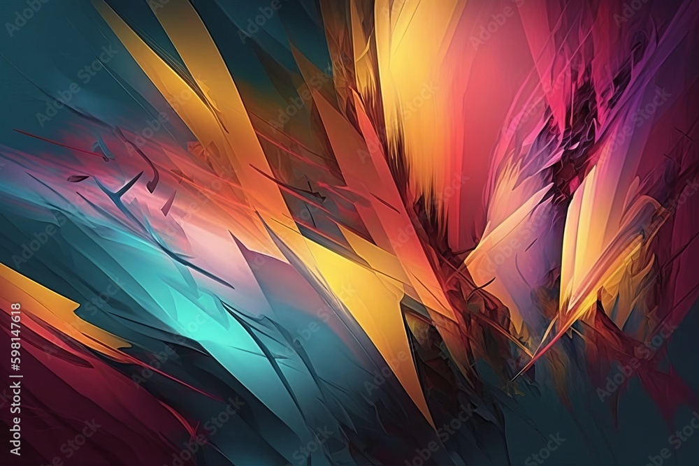 Aufkleber abstract smooth colorful graphic design texture - generative ai