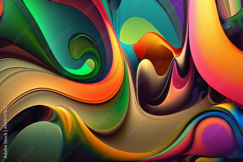 Poster abstract colorful digital design texture - generative ai