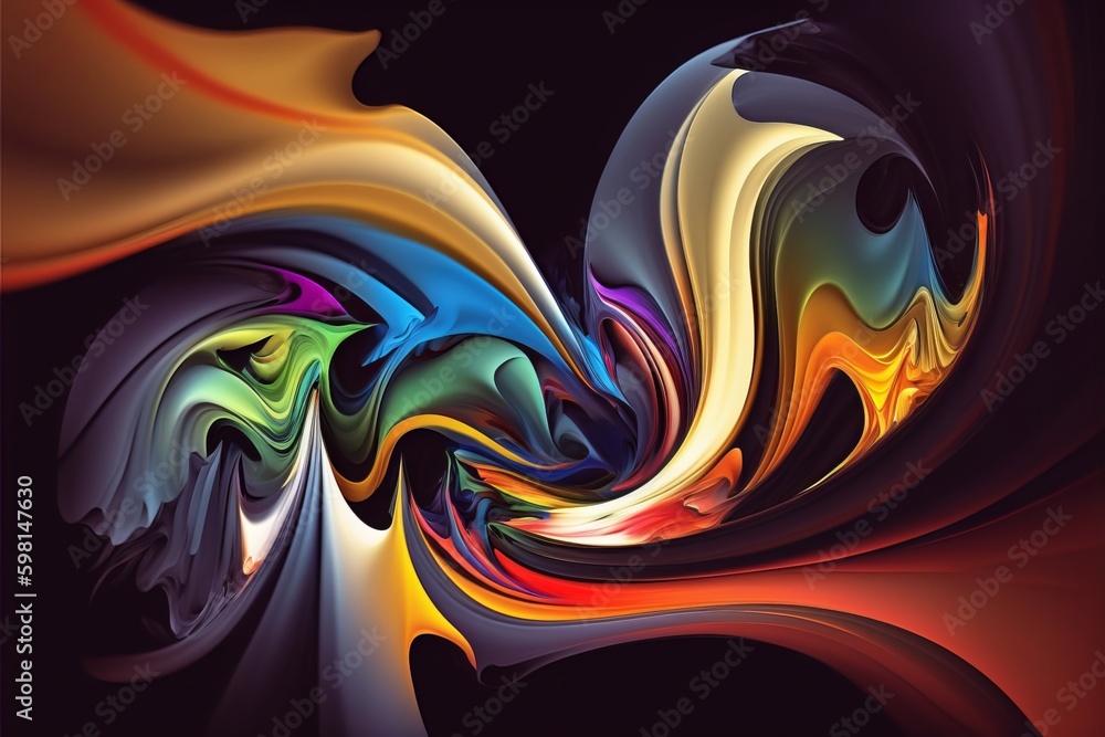 Poster colorful abstract digital design texture - generative ai