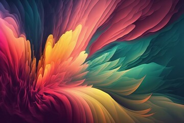 Abstract Smooth Colorful Graphic Design - Generative AI