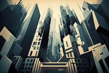 Abstract Cityscapes - Generative AI
