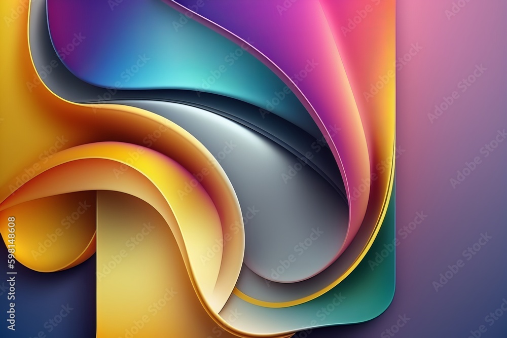 Poster luxury gradient colorful abstract background for mobile and desktop screens - generative ai