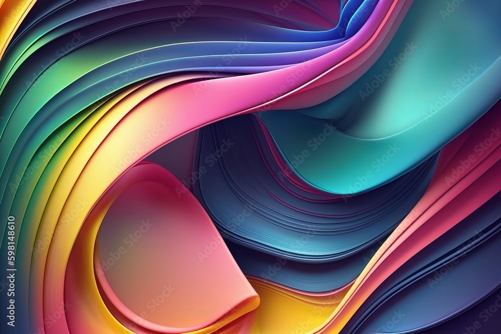 Poster luxury colorful gradient abstract background for mobile and desktop screens - generative ai