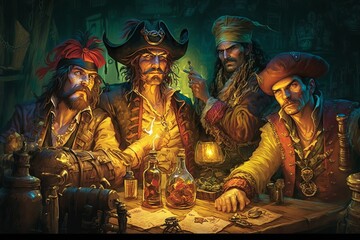 Naklejka premium Pirates' Treasure Hunt