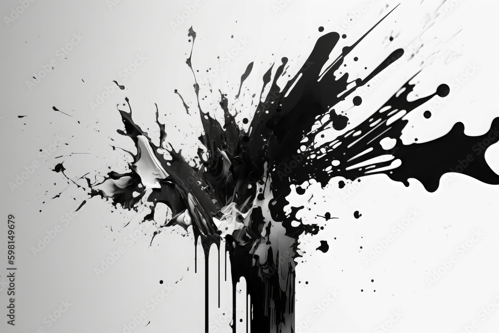 Poster turbulent ink transition: dynamic 3d rendering