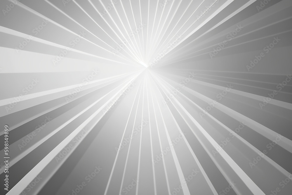 Aufkleber abstract light gray gradient background with rays - generative ai